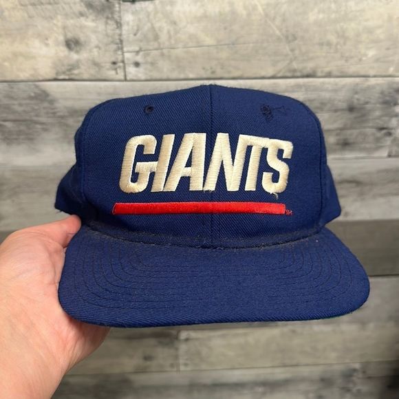 Vintage Other - VINTAGE 90S NFL NEW ERA NEW YORK GIANTS EMBROIDERED SNAPBACK BLUE HAT